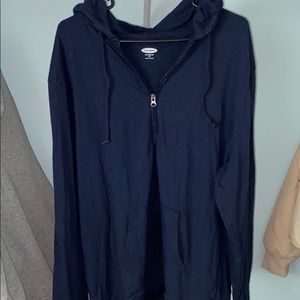 Old Navy Lightweight Zip Up Hoodie Navy Blue XXL